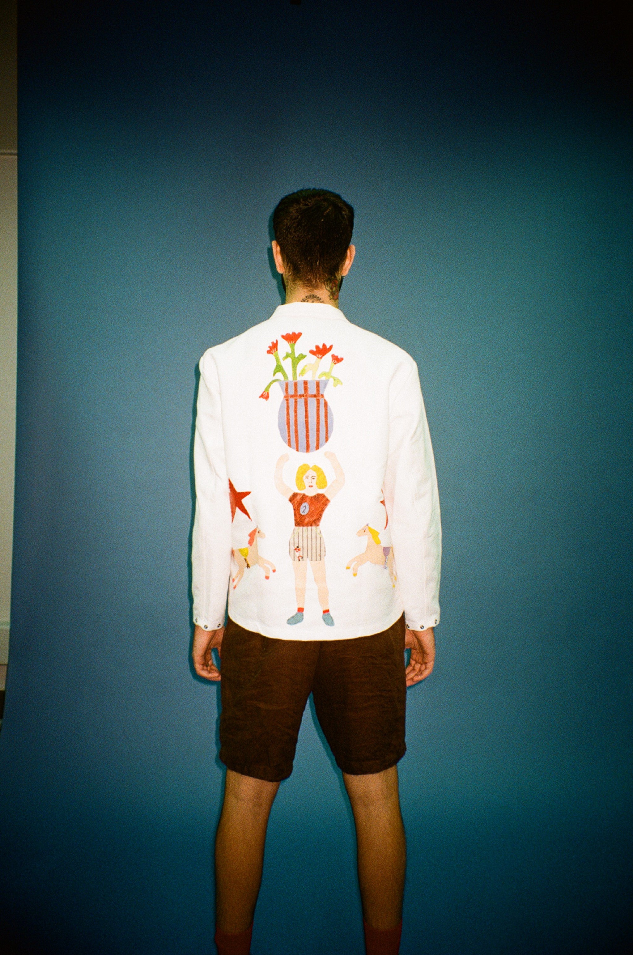 Hand-Embroidered Collage Jacket