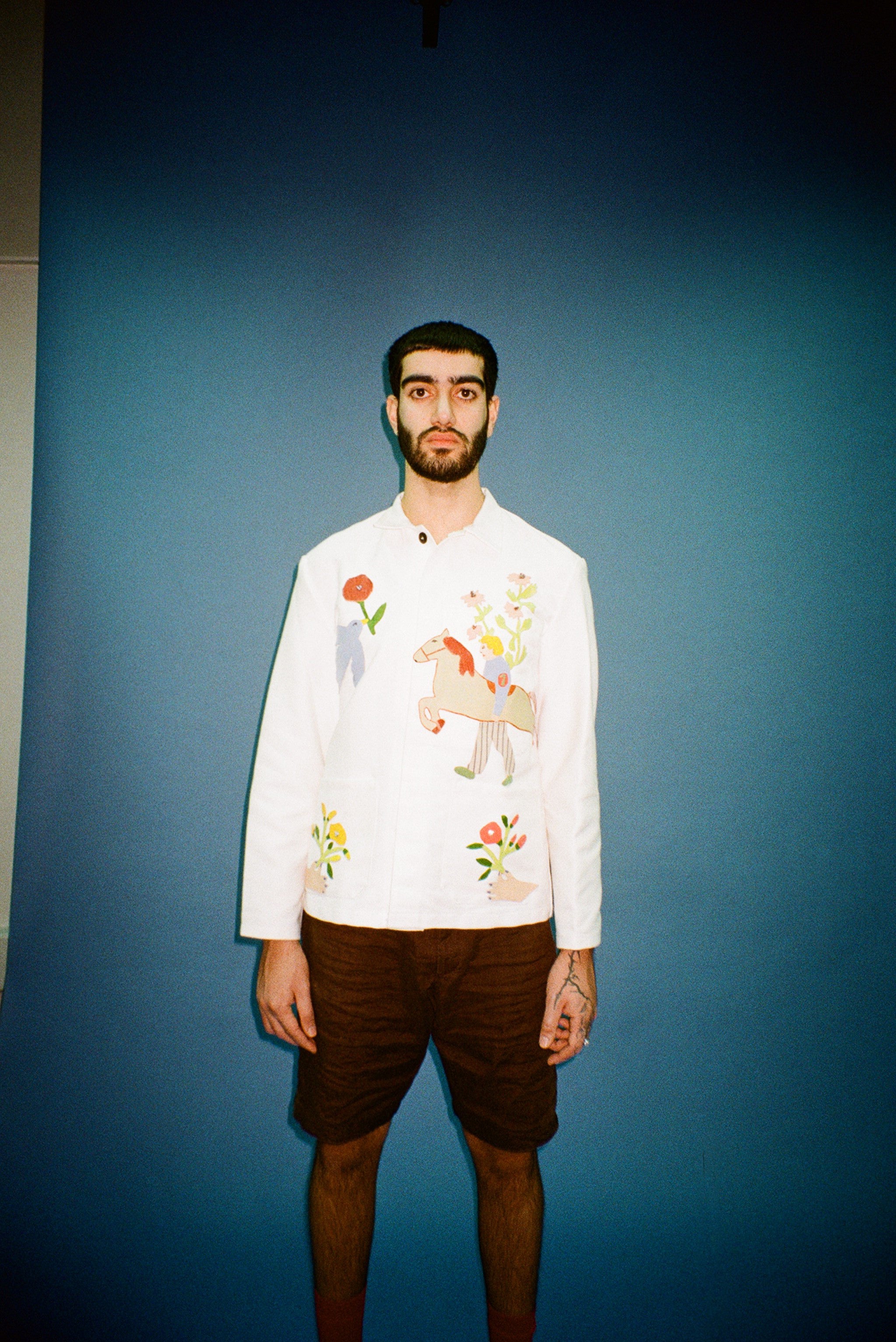 Hand-Embroidered Collage Jacket