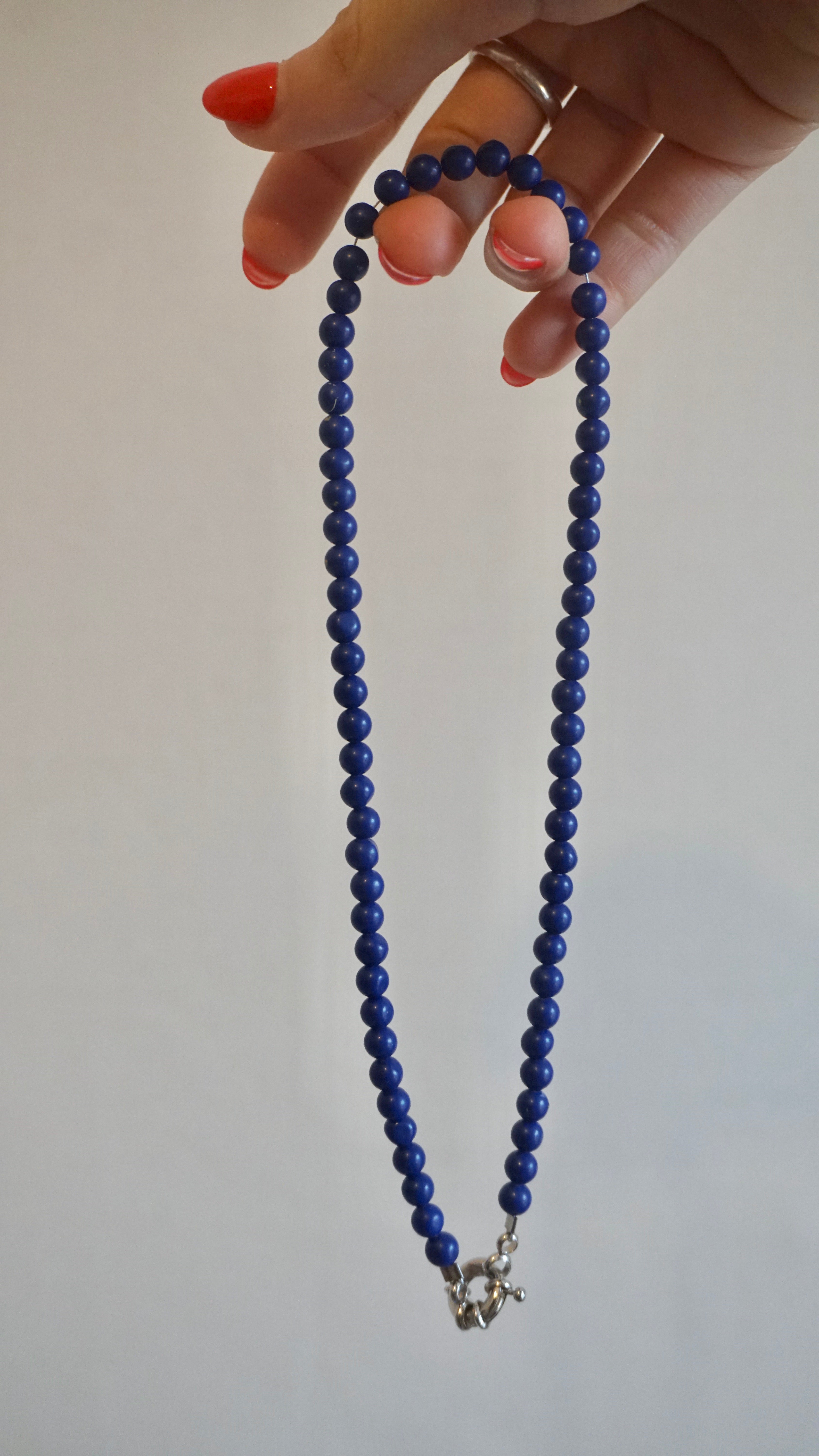 Lapis Lazuli Bead Necklace