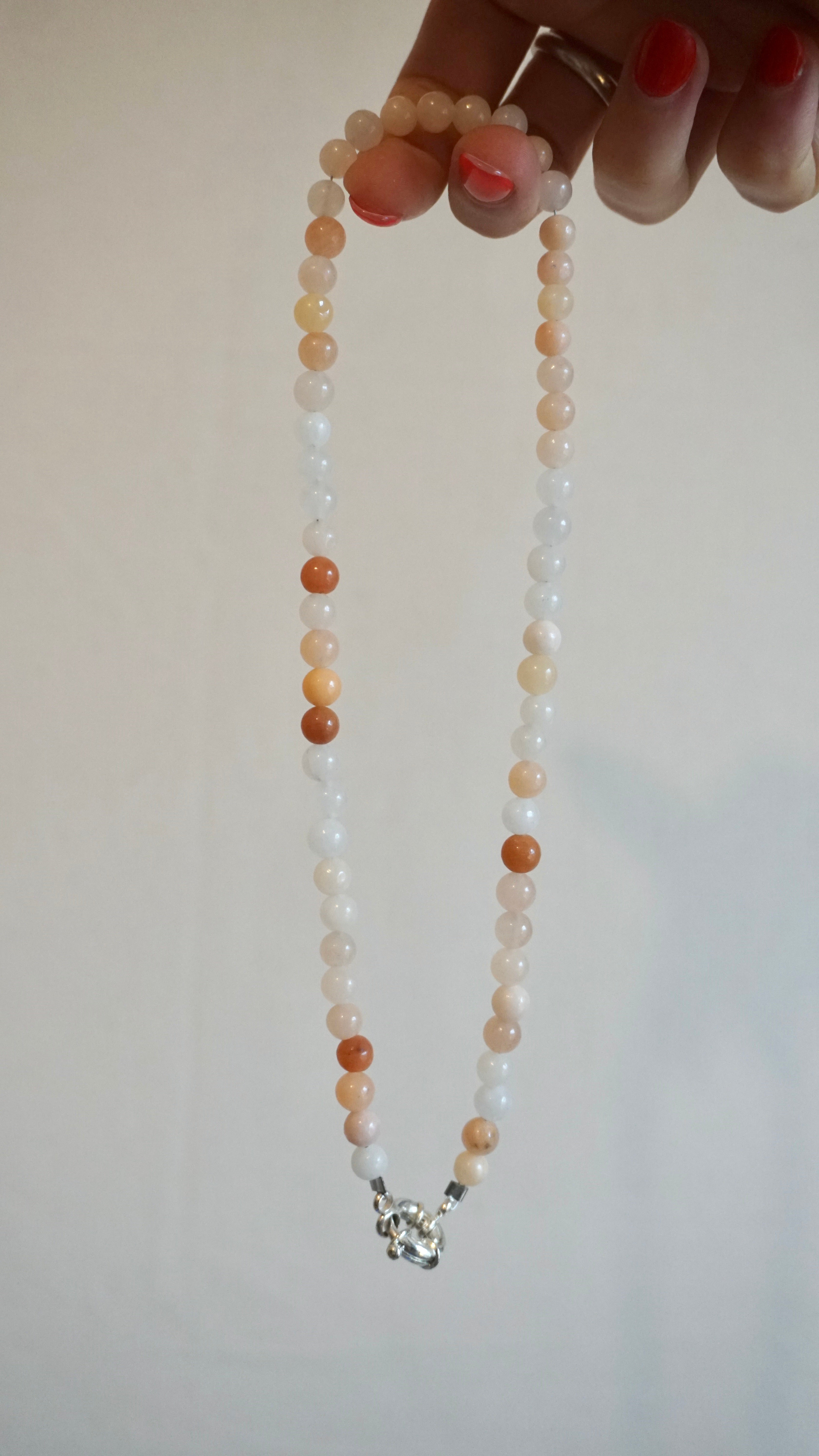 Moonstone Bead Necklace
