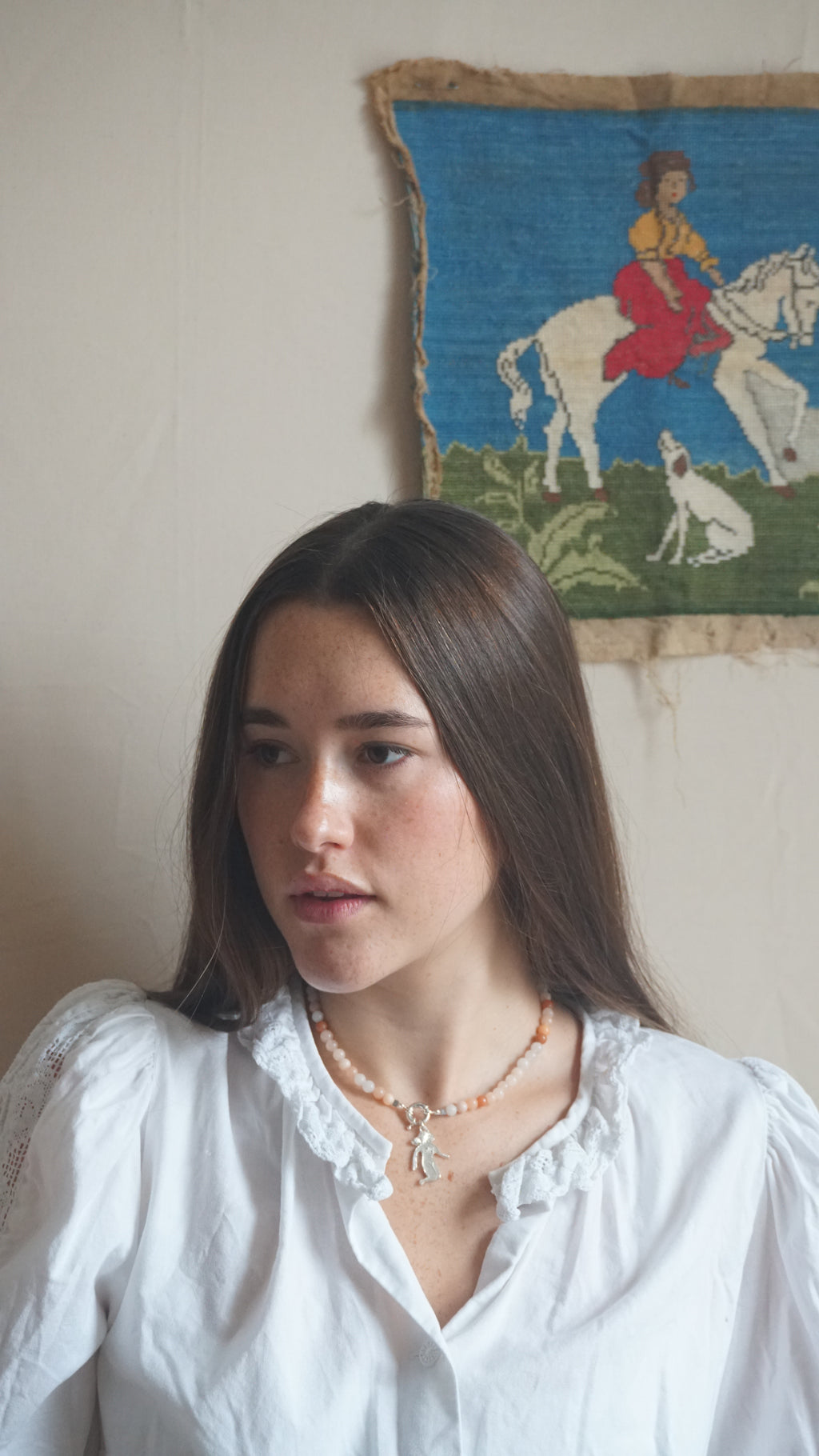 Moonstone Bead Necklace