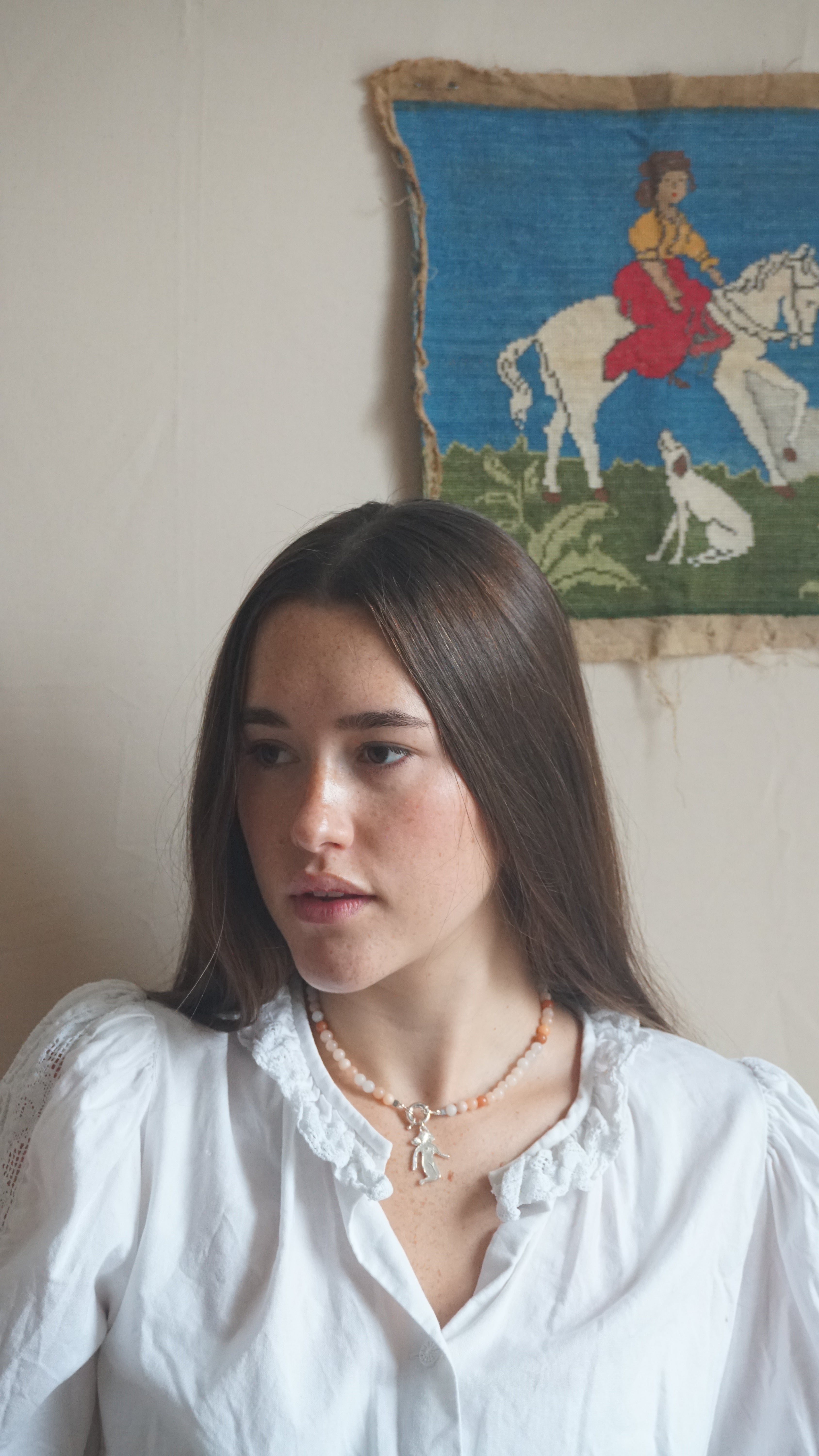Moonstone Bead Necklace