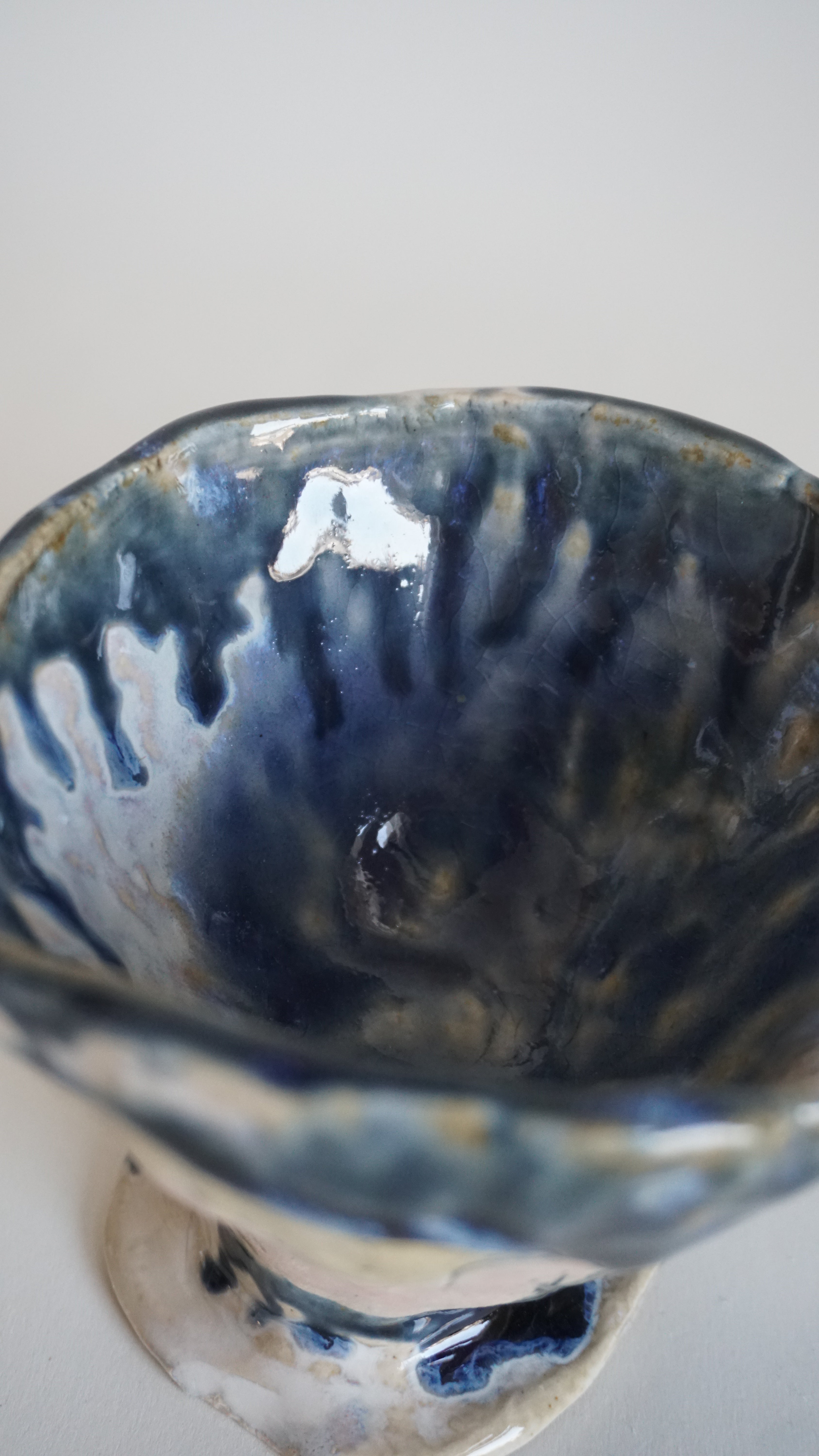 Handmade Ceramic Mug with Twisted Handle
