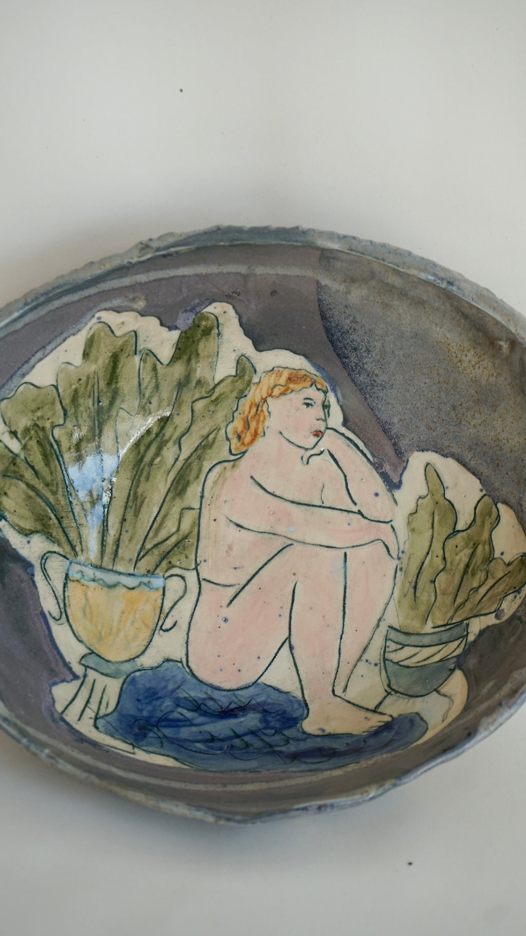 The Quiet Garden Bowl with twisted handles