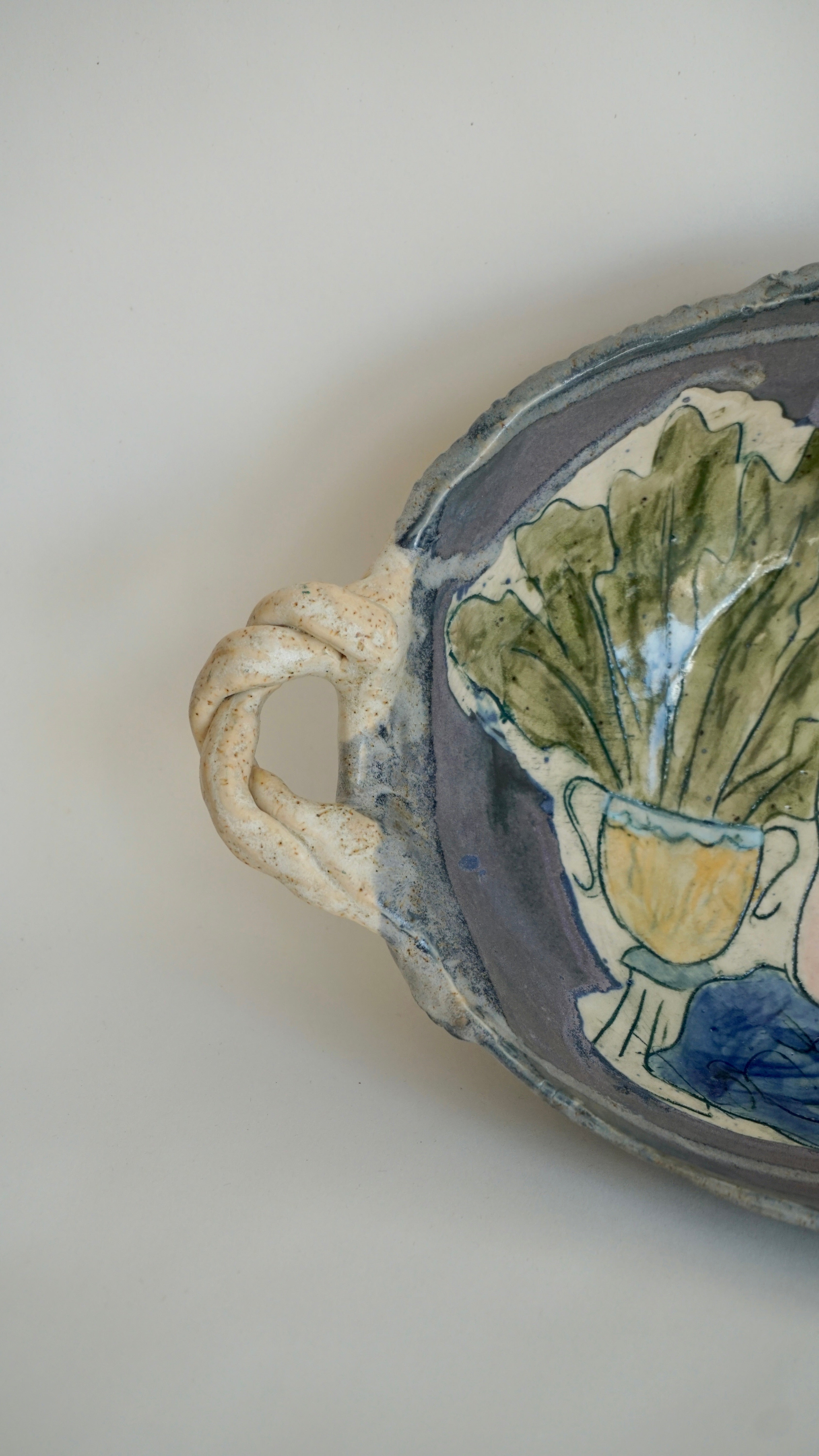 The Quiet Garden Bowl with twisted handles