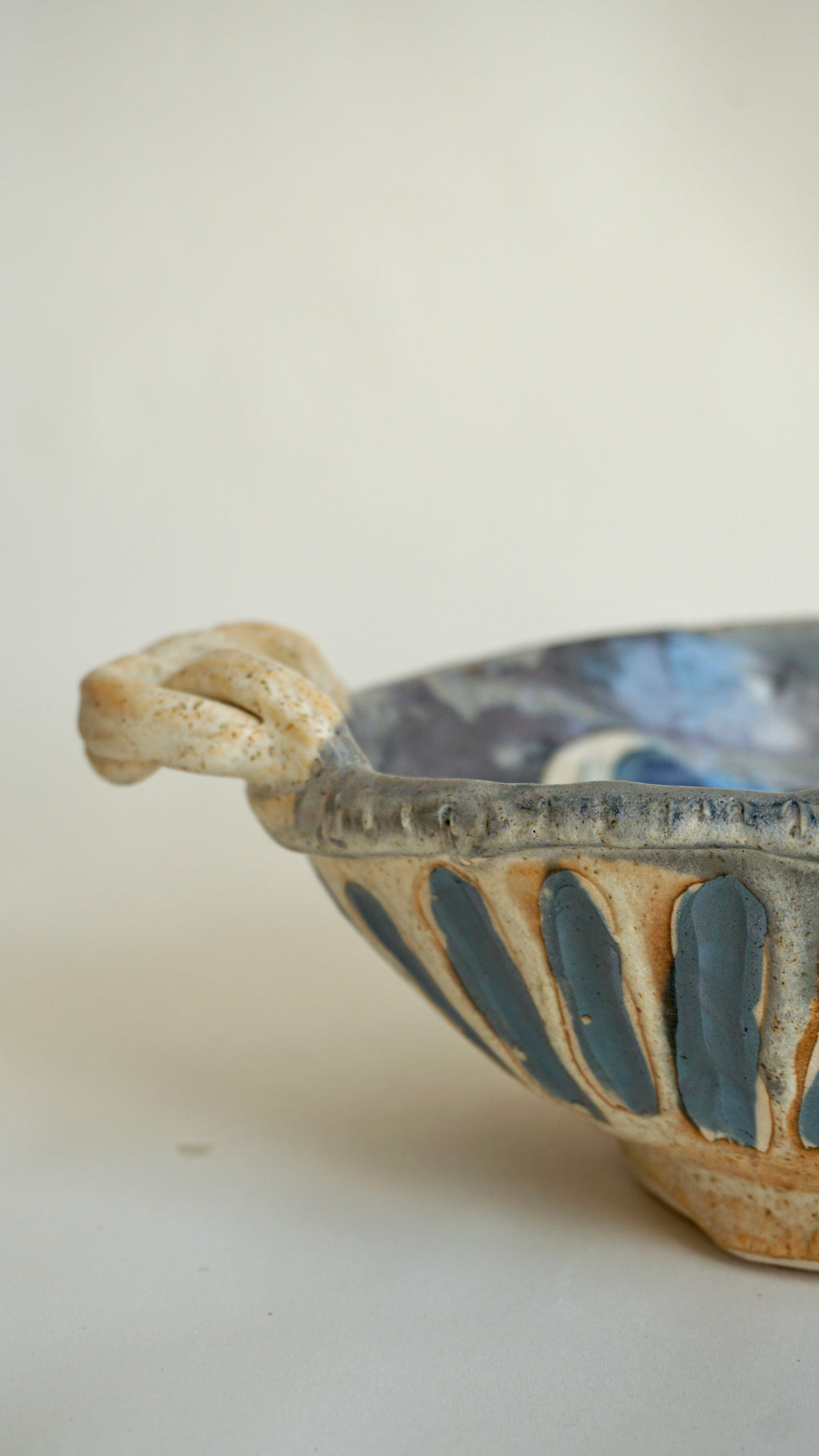 The Quiet Garden Bowl with twisted handles