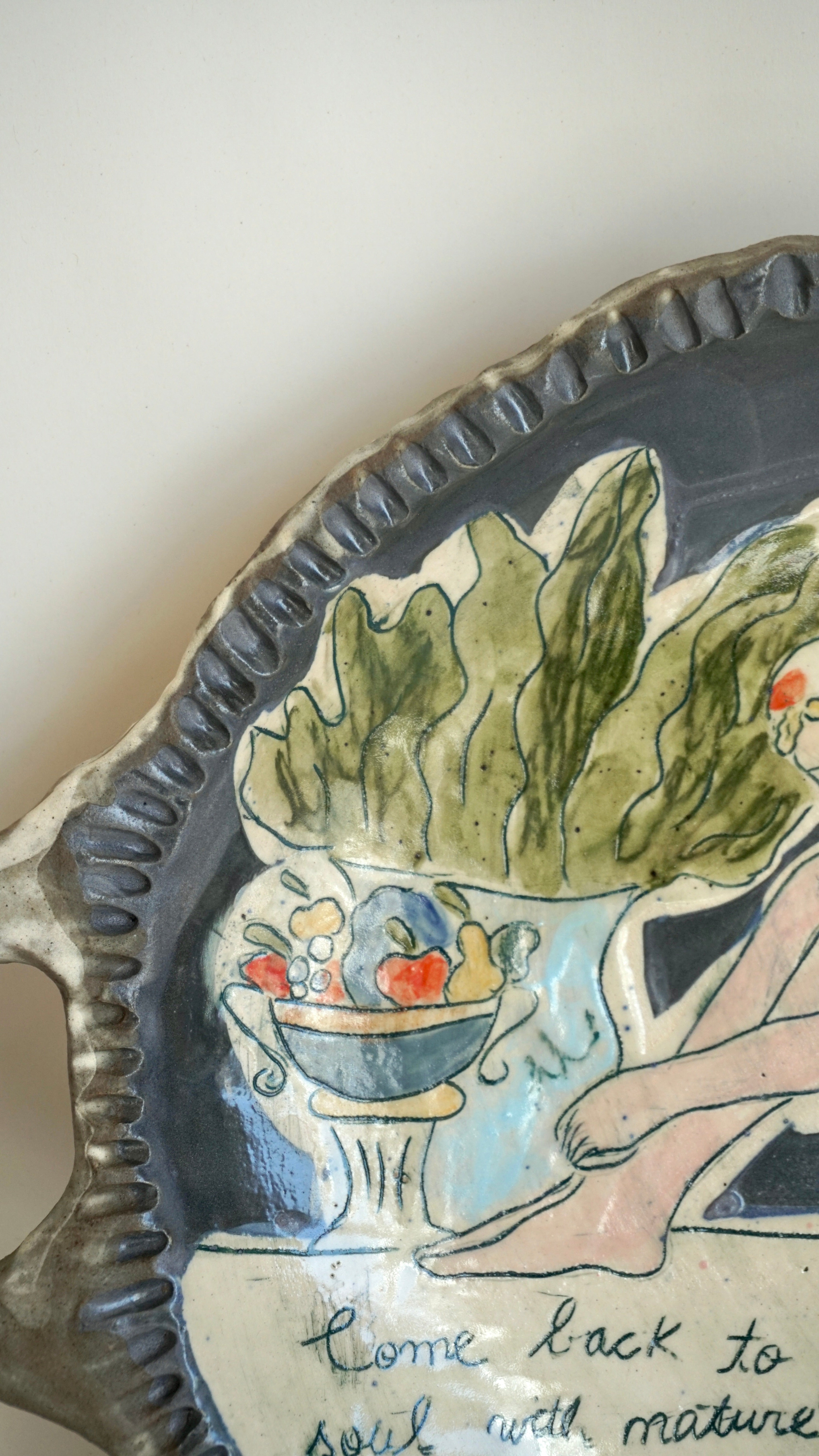 Return to Yourself — Hand-Painted Ceramic Serving Platter