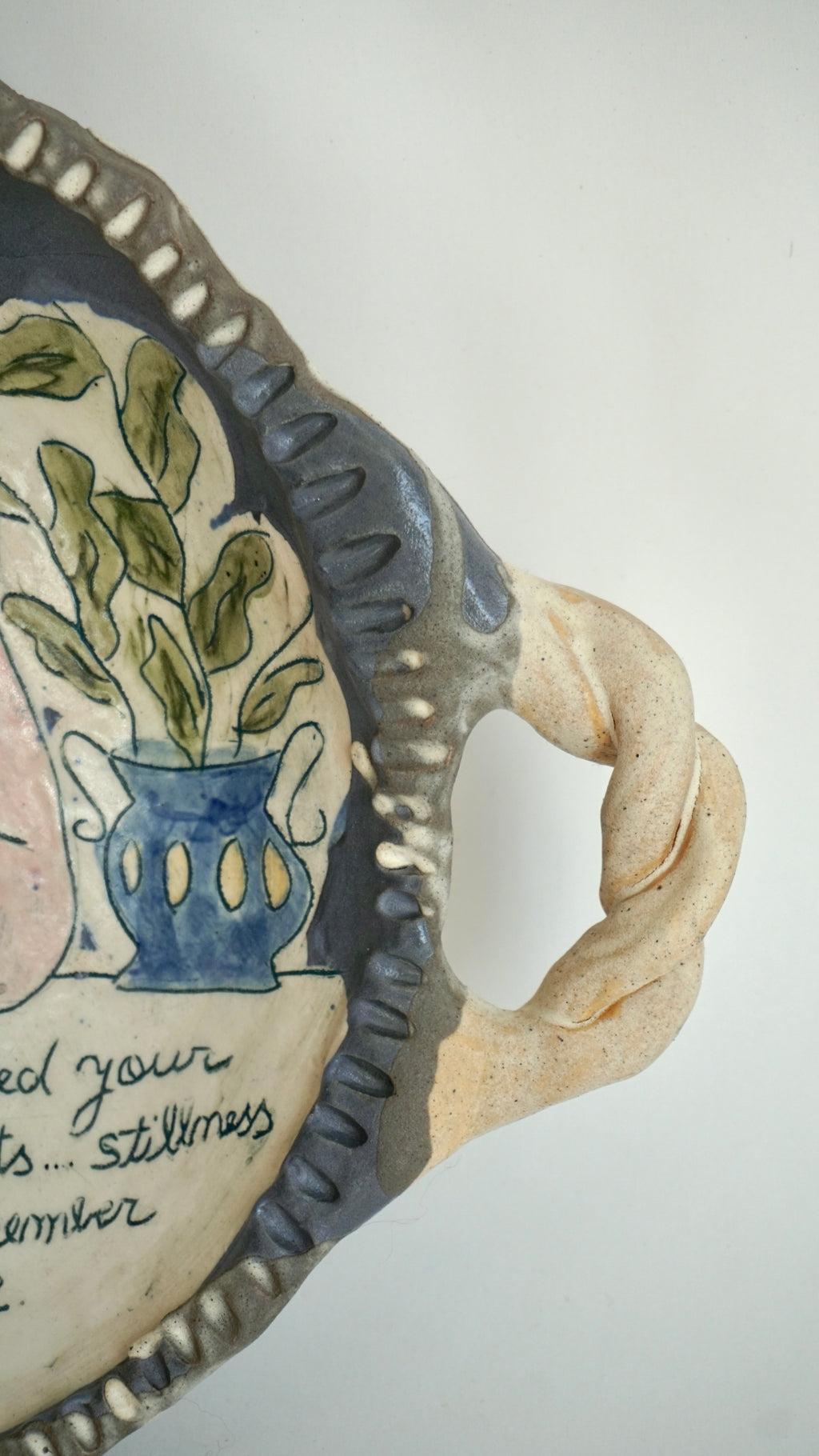 Return to Yourself — Hand-Painted Ceramic Serving Platter