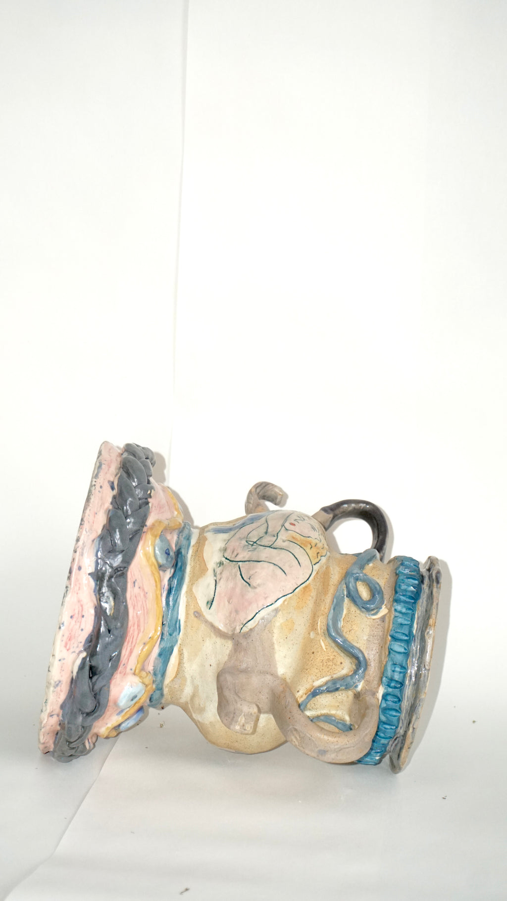 The Resting Soul - Sculptural Ceramic Fruit Bowl & Vase