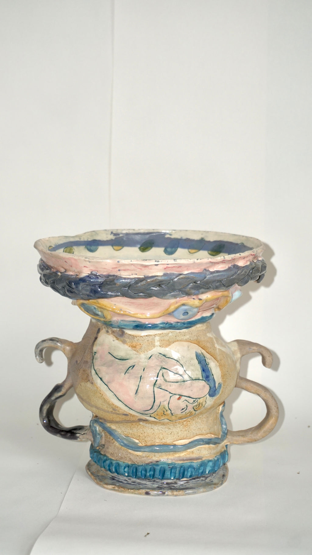 The Resting Soul - Sculptural Ceramic Fruit Bowl & Vase