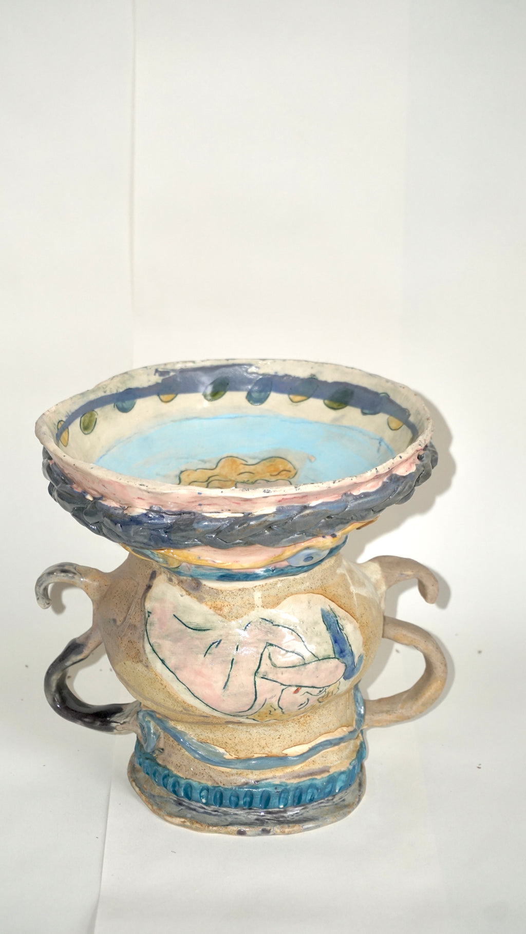 The Resting Soul - Sculptural Ceramic Fruit Bowl & Vase