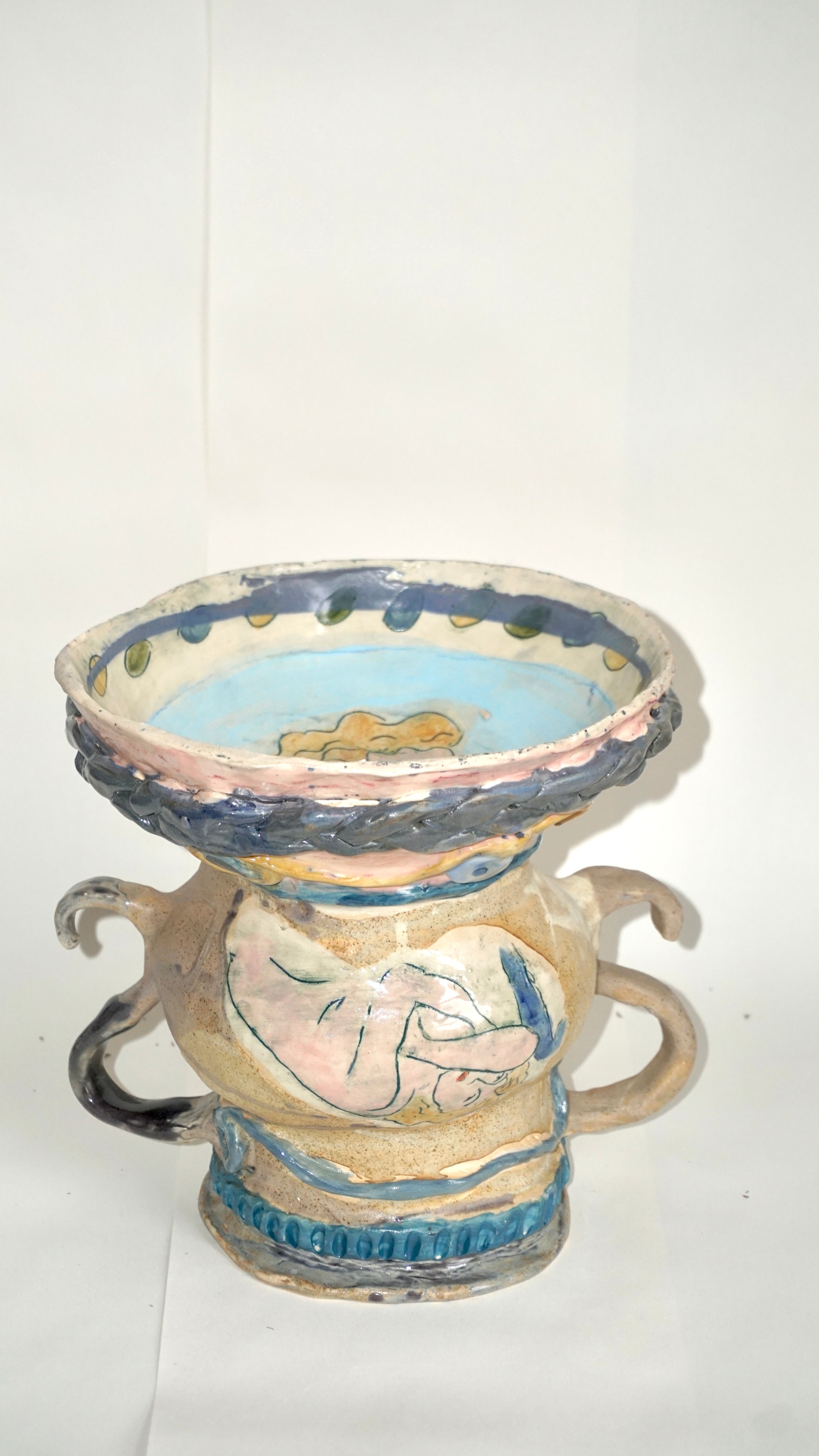 The Resting Soul - Sculptural Ceramic Fruit Bowl & Vase