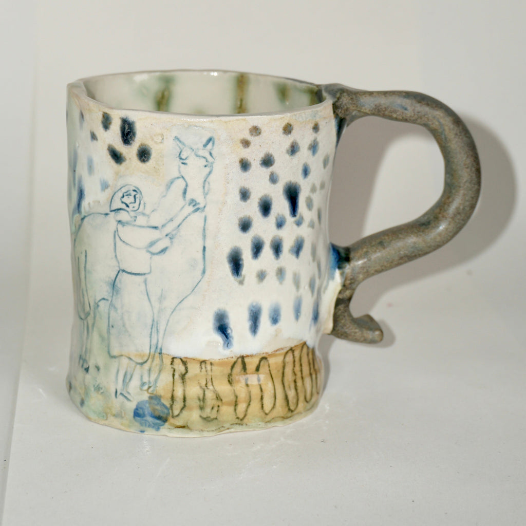Woman & Horse Coffee Cup