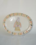 Babushka with Fruit- Hand built platter