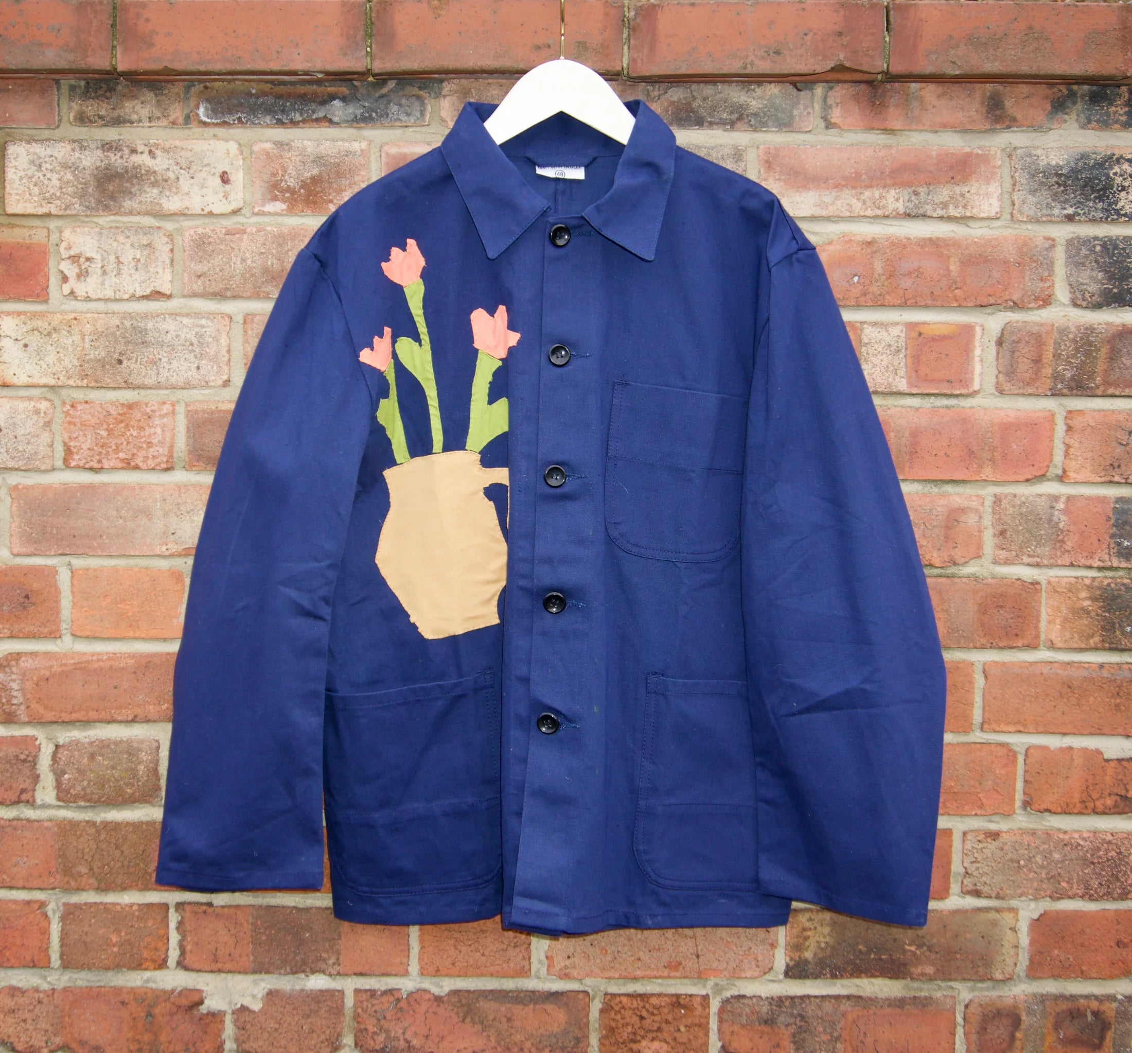 Hand-Embroidered Collage Jacket