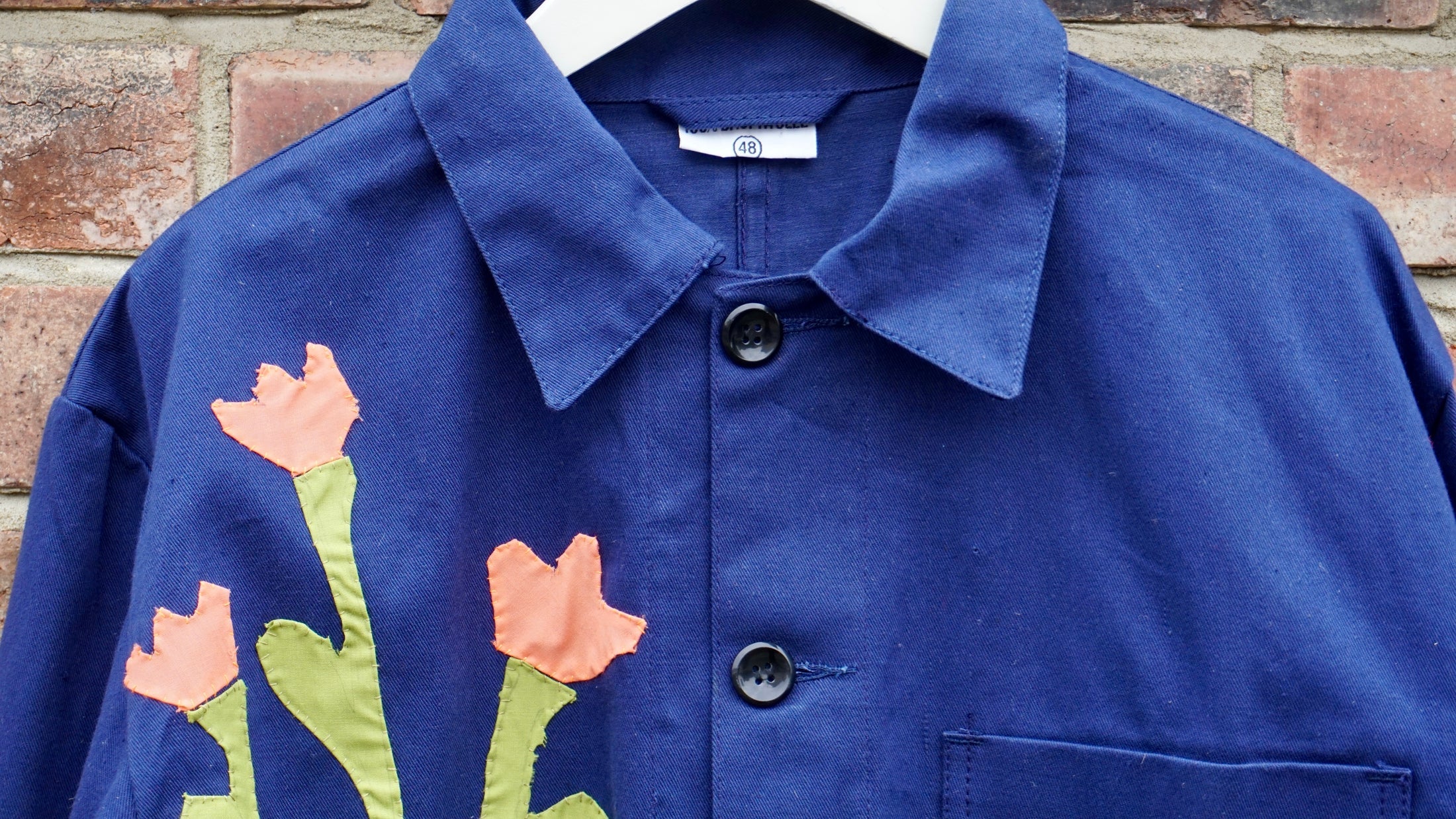 Hand-Embroidered Collage Jacket