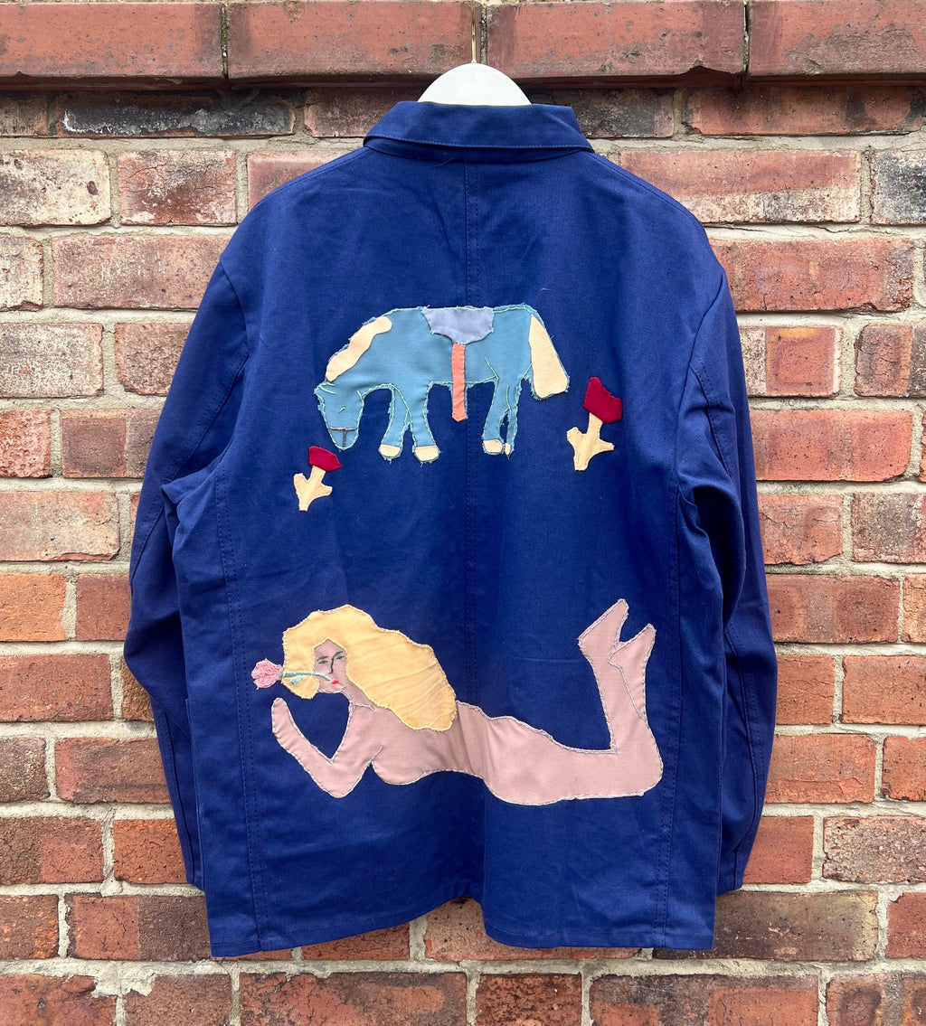 Hand-Embroidered Collage Jacket