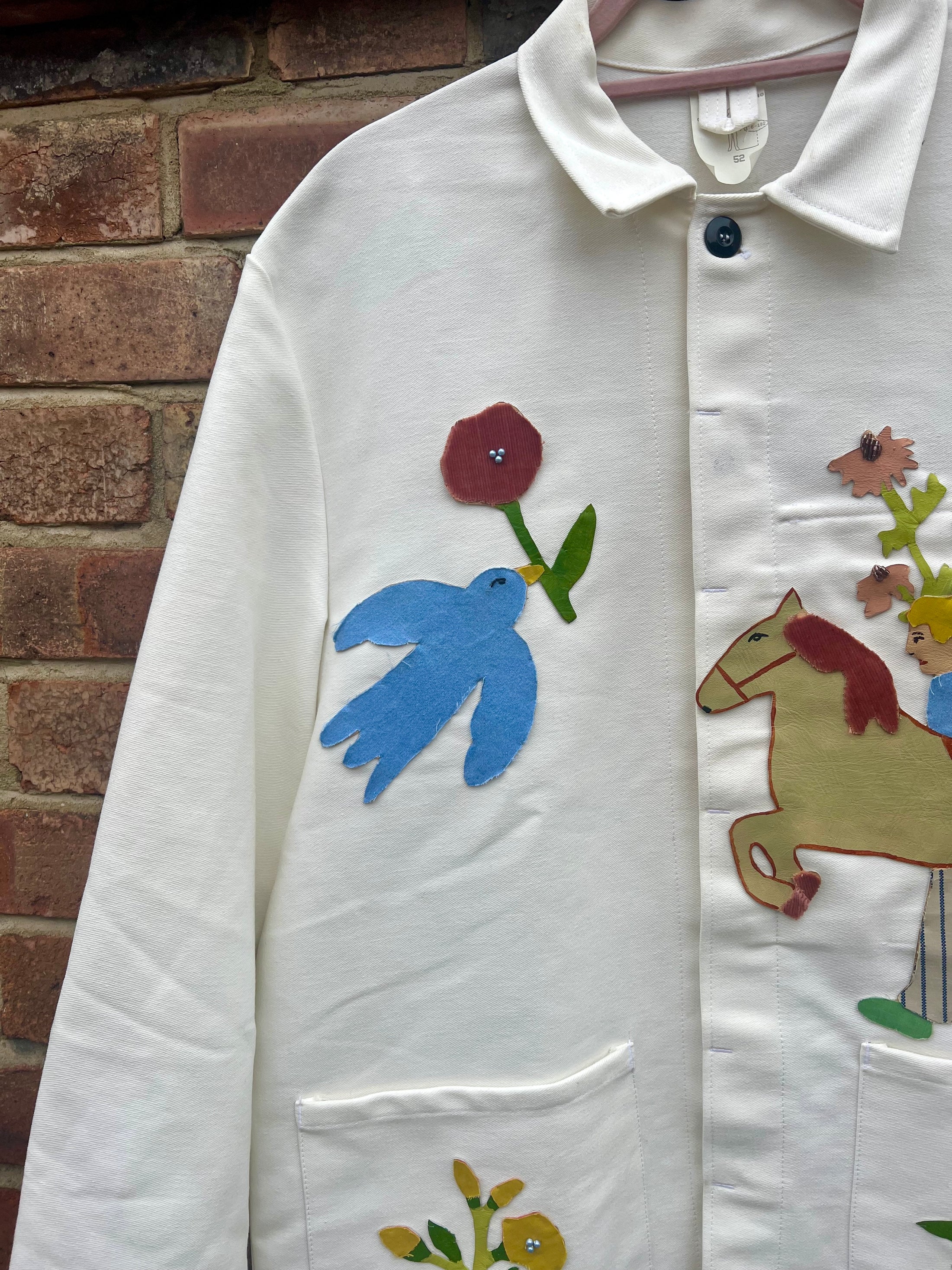 Hand-Embroidered Collage Jacket