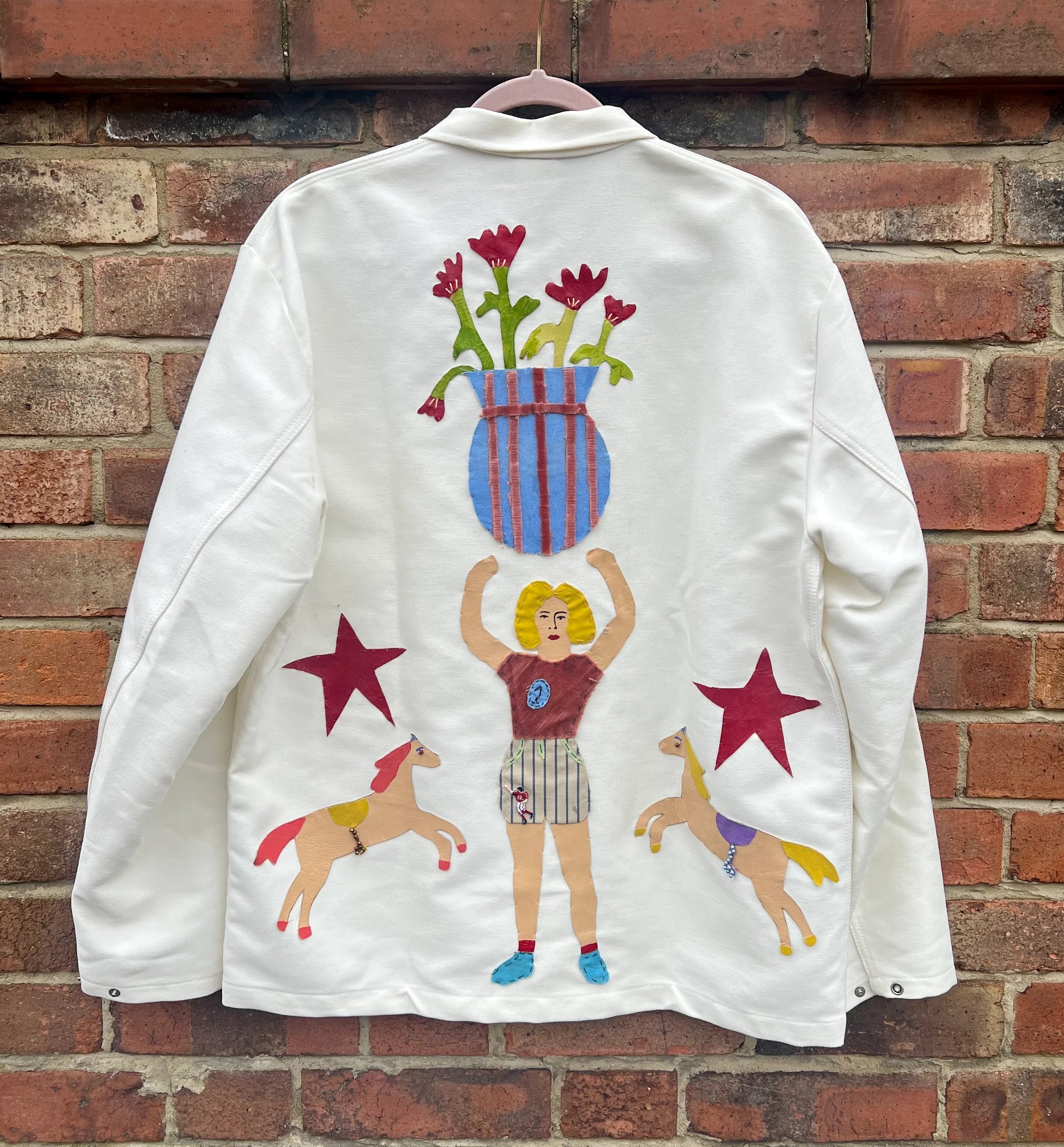 Hand-Embroidered Collage Jacket