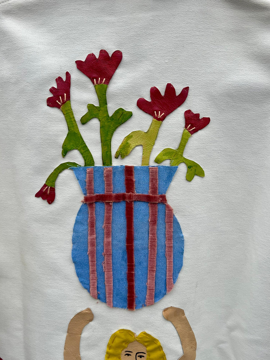 Hand-Embroidered Collage Jacket