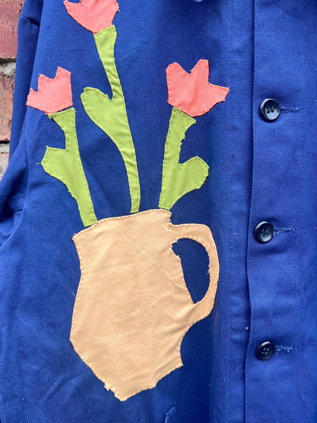 Hand-Embroidered Collage Jacket